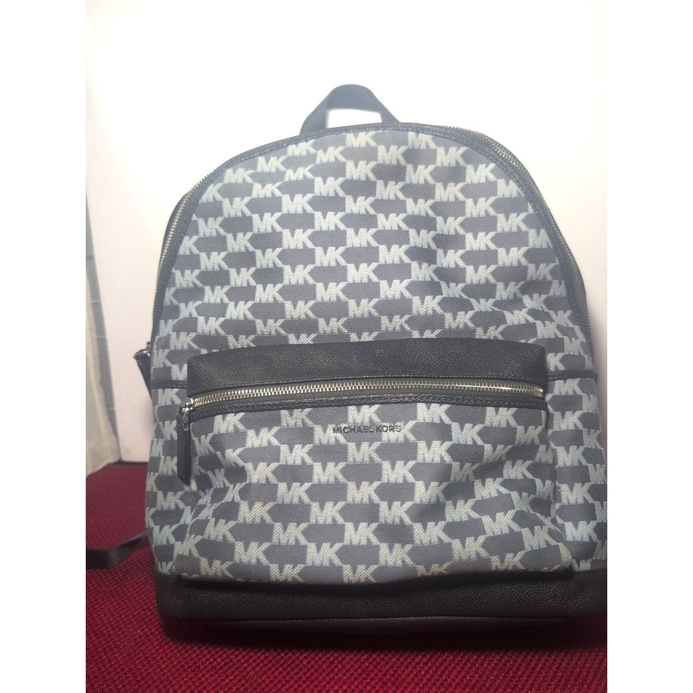 Michael Kors Cooper Admiral Blue Large Backpack MK Logo workwear